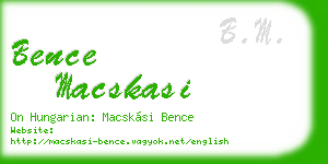 bence macskasi business card
