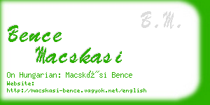 bence macskasi business card